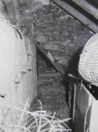 Hiding place of his father, Benák hamlet, before 1977