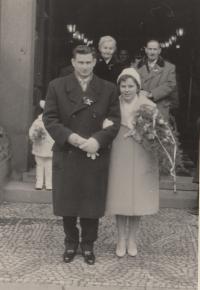 svatba Josefa Pešaty 1962 Ústí nad Orlicí 
