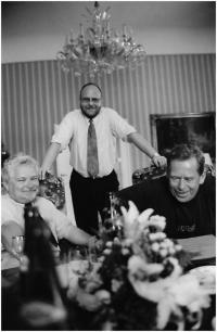 Hovory z Lán s prezidentem V. Havlem a s hostem P. Pithartem, 1997-98, foto Vít Klusák
