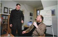 příprava Expa v Hannoveru, s Václavem Bartuškou, 1999, foto Milan Malíček