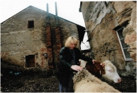 With animals at the mill, 1998