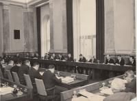 Cabinet meeting - Jindřich Dohnal - (father) in the right corner with glasses