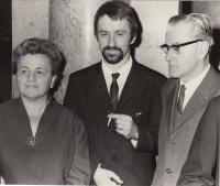 Jindřich Dohnal with his parents