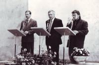 Jaromír Piskoř jako tiskový tajemník ODS / 1995