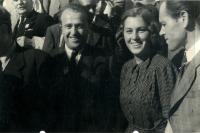 Otec pamětníka - Otto Šling s Růženou Dubovou - 1948