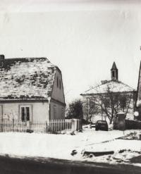 Rectory and old school in Libenice, 1983