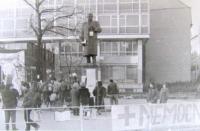 Brno revoluční, 1989, Žerotínovo náměstí, Bílý dům