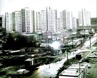 Rozestavěné sídliště Ostrava- Výškovice, kde v 70. letech vyrůstal