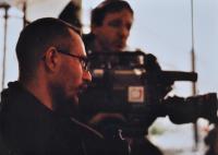 Jan Král při práci redaktora České televize v Ostravě / asi 1998