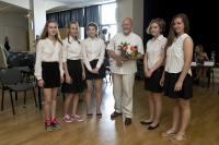 Společná fotografie s J.Beranem, závěrečná prezentace projektu Příběhy našich sousedů, květen 2017