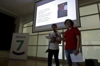 Filip Klíma a Jan Petránský představují příběh D.Binara na závěrečné prezentaci PNS ve Veletržním paláci, květen 2017