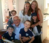 Bohuš with some of his grandchildren, Melbourne 2017