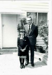 Bohuš with his son Roger, The Holy Communion Day, Melbourne 1974
