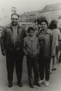 Květa's parents and brother