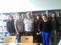 František Pakandl se žáky ZŠ Byšice