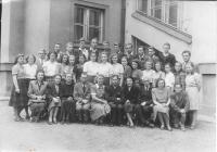 Irena Podzimková in school photo taken in 1941