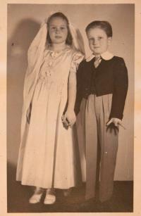 Jan Podstatzky Lichtenstein, childhood, with his sister