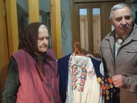 Marie Sergijivna Cigankova a předseda spolku veteránů v Dubně