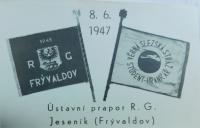 Prapor gymnázia Jeseník