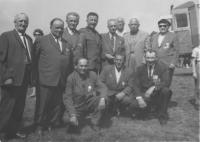 Reunion of war veterans at memorial Pistov, Bindzar fourth from the left