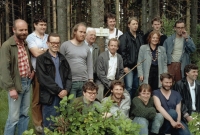 Setkání s polskými disidenty na vrchu Koníček (Kobyla Kopa) v Rychlebských horách 25. června 1989