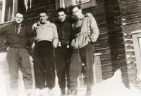 With friends, 1945