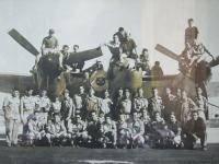 H.M. (pátý zprava v 1.řadě)a Izraelská letka nočních stihačů