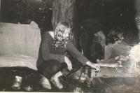Máňa z Libiny na tajném rockovém festivalu v roce 1986 v Oskavě