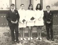 Edita Rusnáková during the confirmation - the first woman on the right