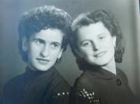 Vera Chromcová on the left with her friend