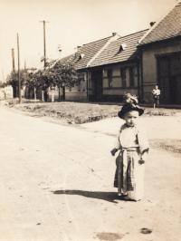 As a child in Strážnice, 1954