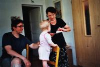 Naděžda se synem Michalem a vnučkou