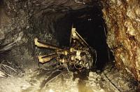 Rudné doly Zlaté Hory / kolový vrtací vůz