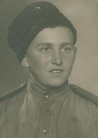 Mikuláš, a soldier, in the Red Army uniform, 1945.