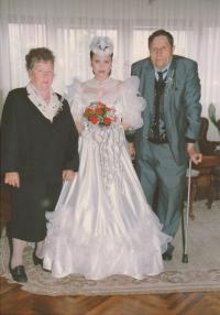 Granddaughter's wedding; Franjica, Andrijana and Franja; 1994 Indjija, Serbia