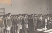 Gymnastics competition, ''sokolski dom'' (SS Partizan), Petrovaradin/Serbia, 1971