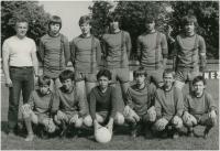 Captain of the youth soccer team "B" TJ Motorlet Praha, 2d row on the right with an armband, 1986/7