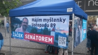 Campaign U Anděla during the election for the Senate, October 2014