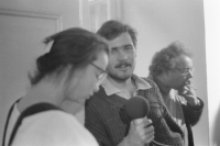 Rebelling student of the department of TV journalism of FŽUK, 1989
