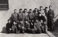 Boxing team ATK Praha, J. Zachara at the right bottom, 1951