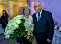 Flowers for Mrs Babušíková as a present for managing European championship