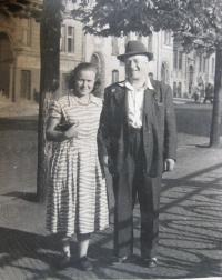 Stanislava with father František Sládek