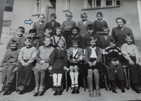 Adolf in the second grade at the elementary school
