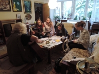 Adolf Lisý se studenty ZŠ Kolín