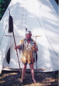 Adolf Lisý na skautském táboře 1995