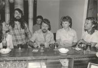 Radomil Vyoral (on the right) with his friends in a pub in Gottwaldov