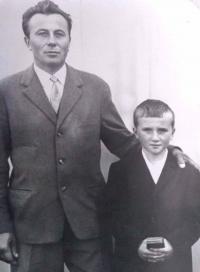 Anton Gajdošík with his godson (1966)