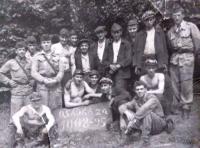 Anton Gajdošík - photo from criminal military service (upper row third left)
