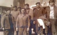 Anton Gajdošík with colleagues from work (70´s)