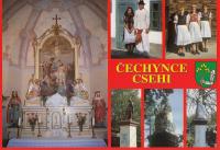 Pohlednice rodné vesnice Čechynce